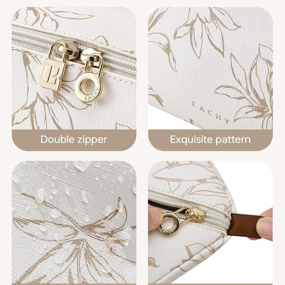 Travel Makeup Bag, Large Capacity Cosmetic Bags for Women, Waterproof Portable P - Picture 5 of 8